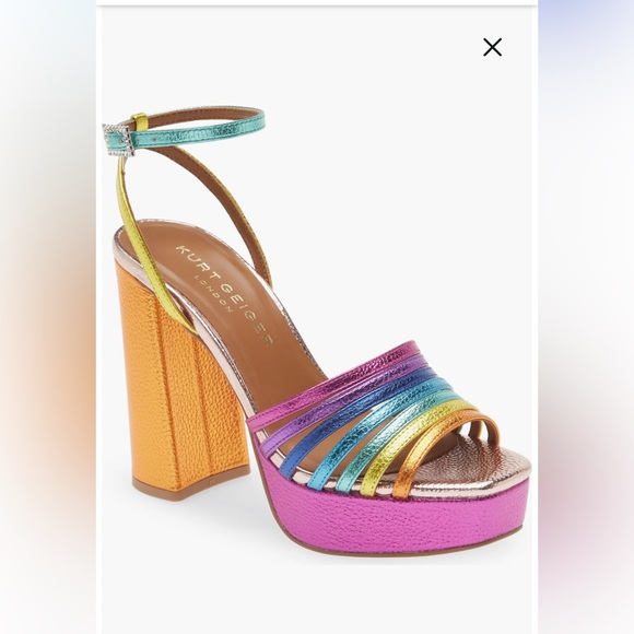 Kurt Geiger Pierra Multicolor Platform Sandals - Picture 2 of 9